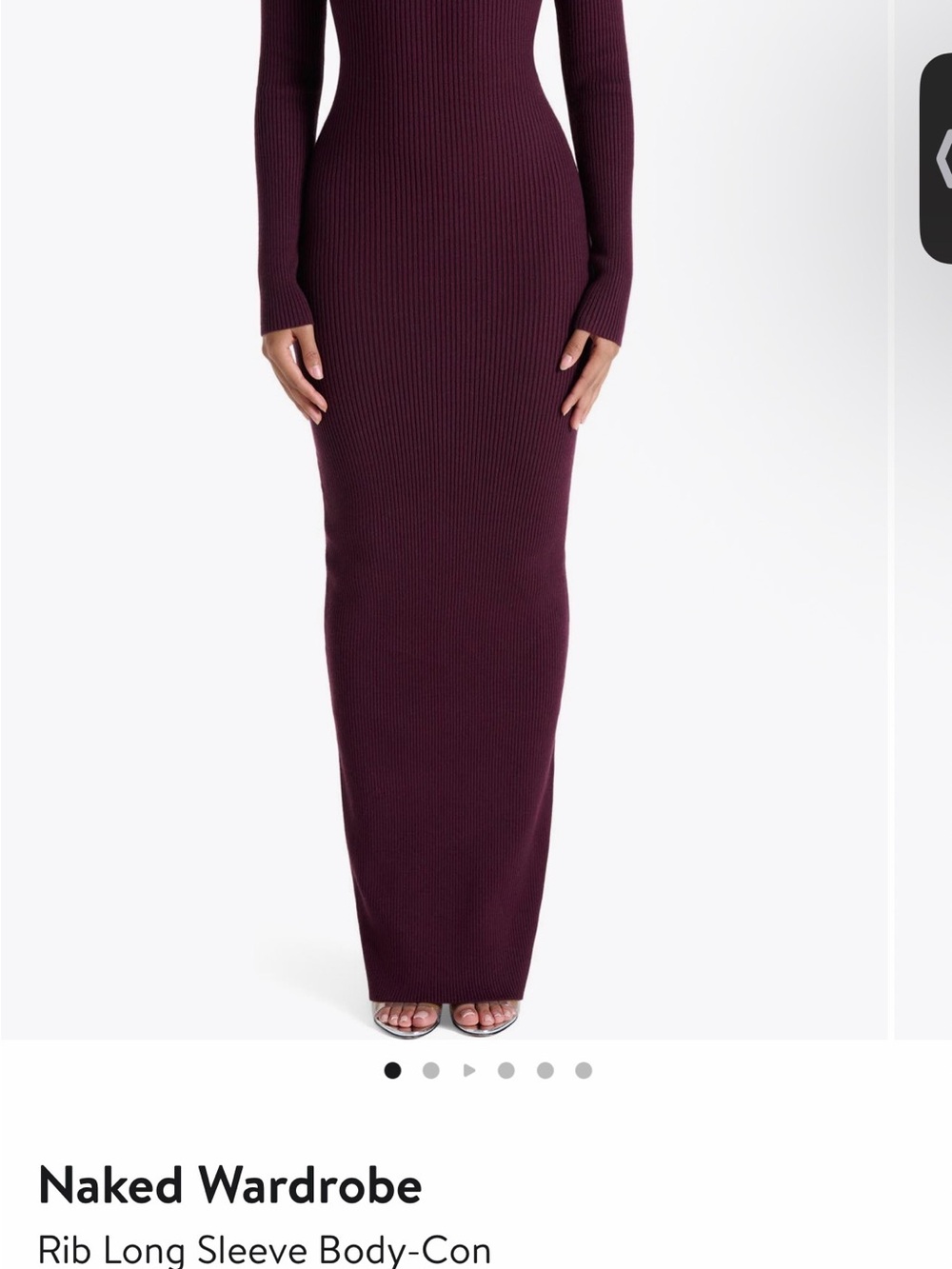 Naked Wardrobe Rib Sweater Maxi